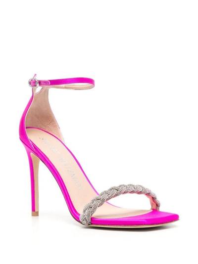 Stuart Weitzman 107mm crystal-embellished strap sandals outlook