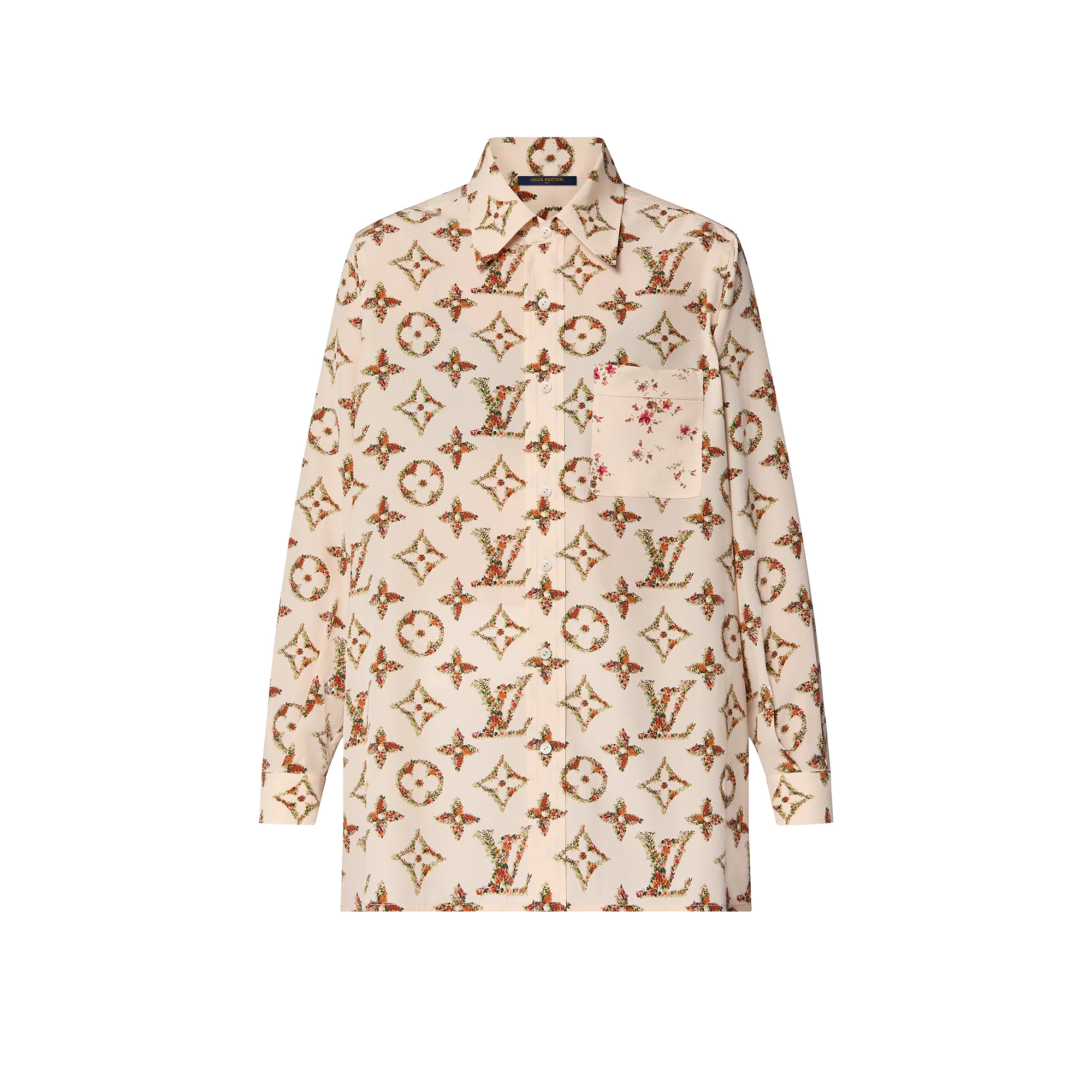 Floral Monogram Pajama Shirt - 1