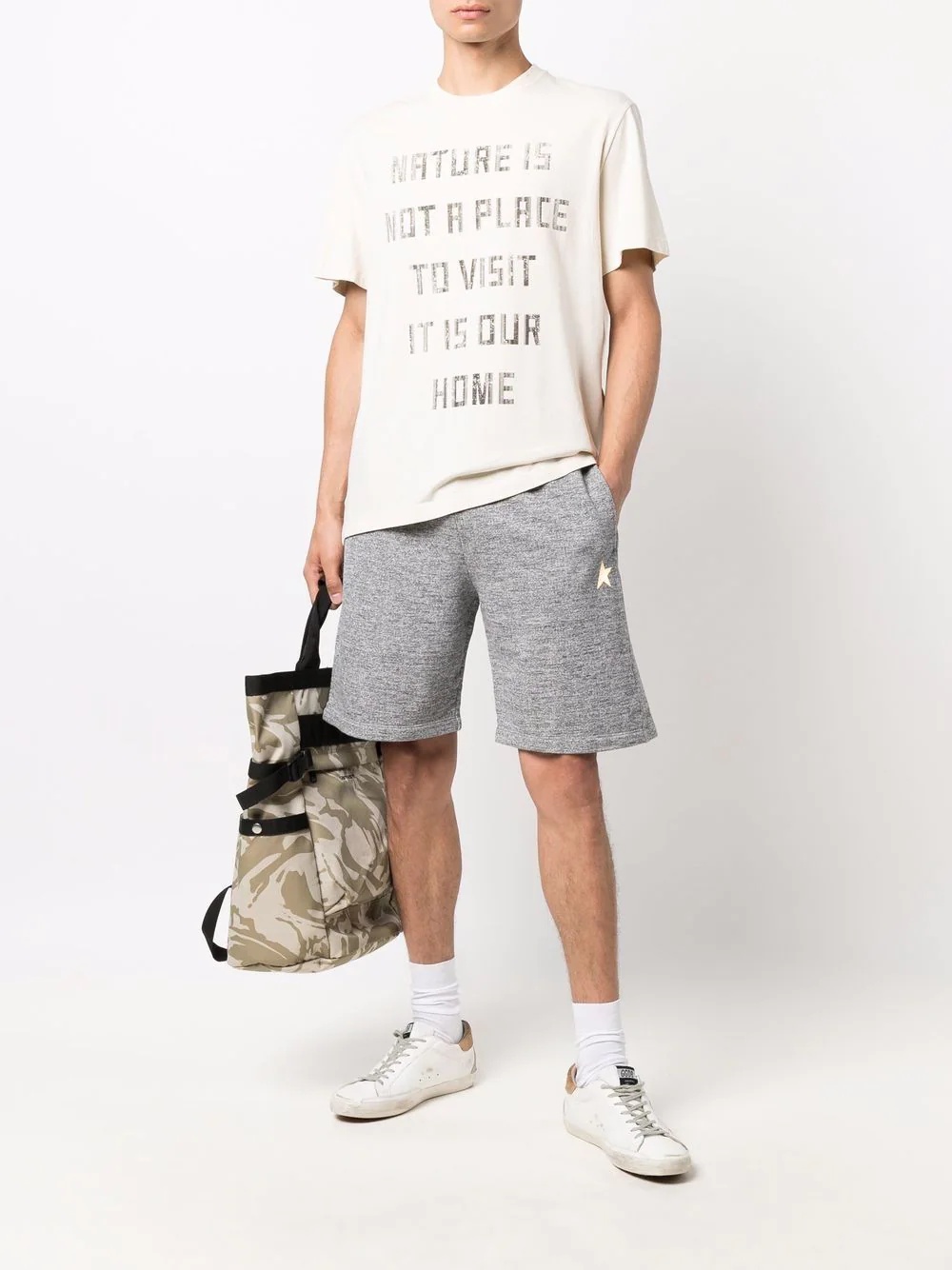 slogan-print crew-neck T-shirt - 2