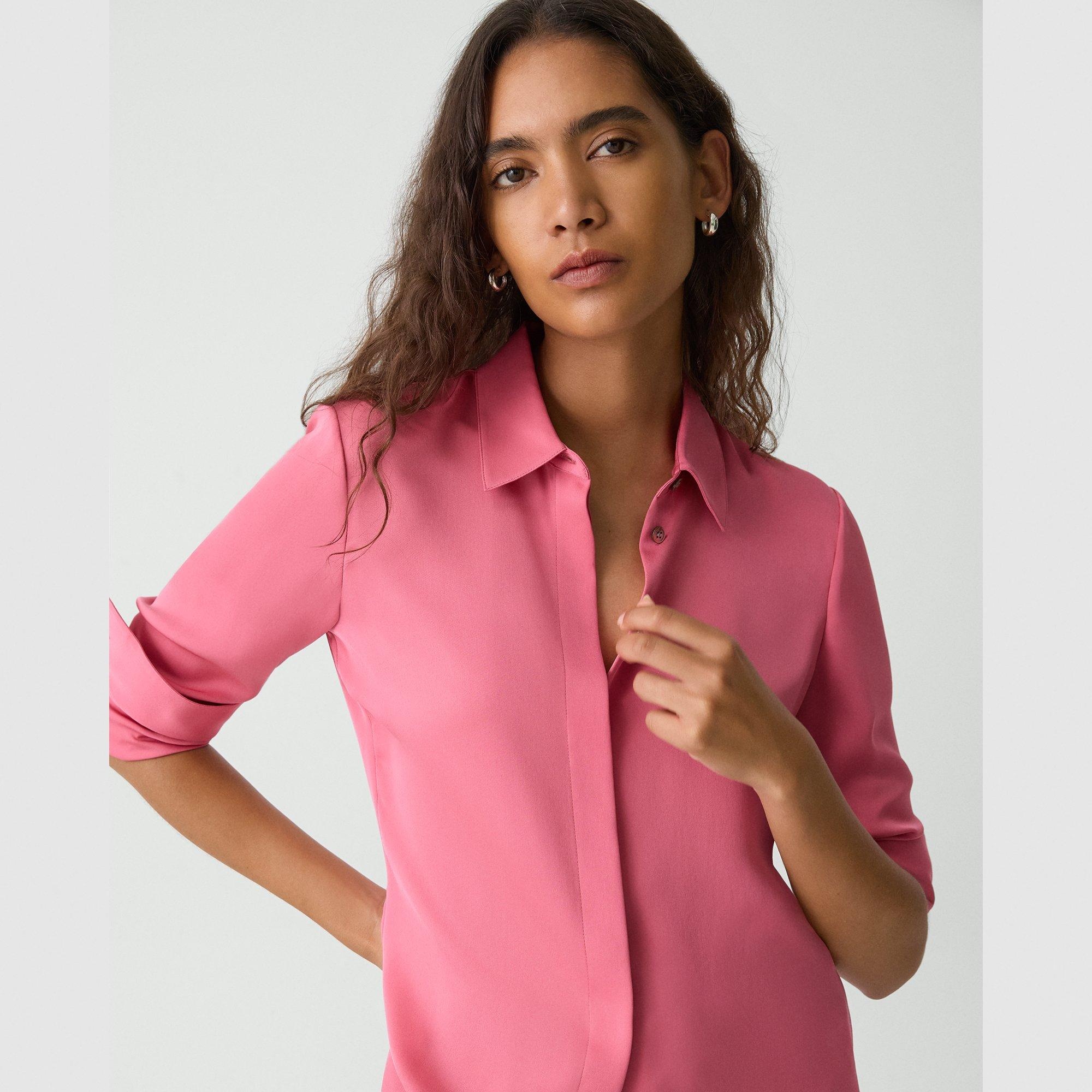 Fitted Shirt in Silk Georgette - 5