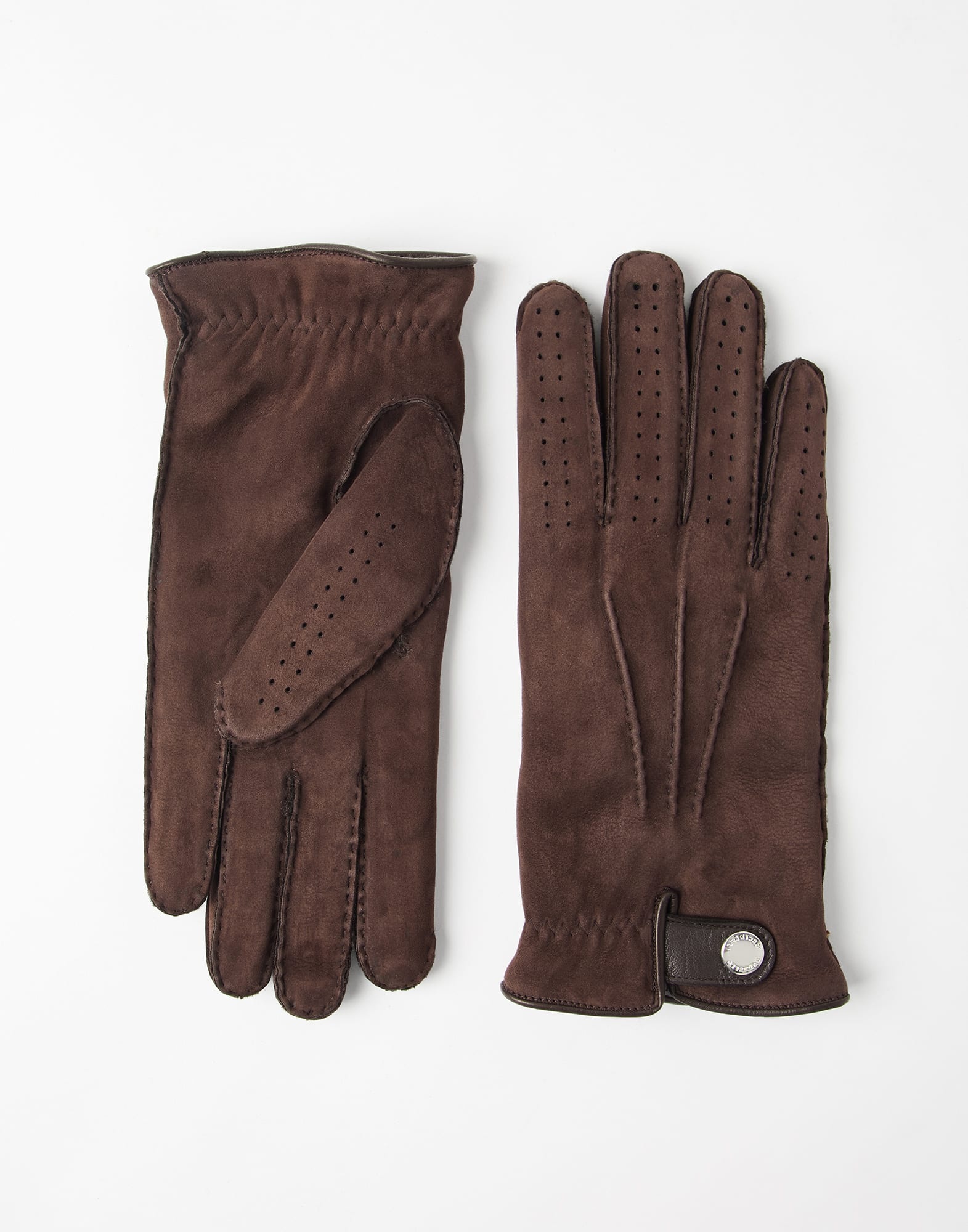Suede shearling gloves - 1