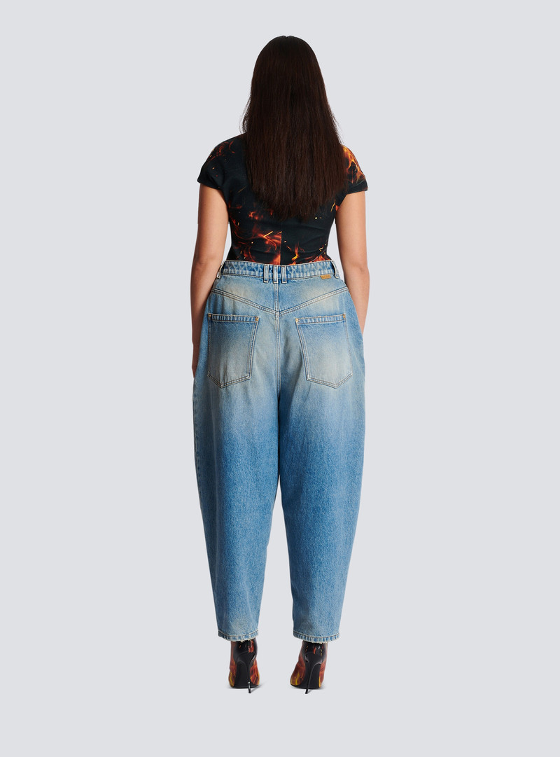 Faded baggy denim jeans 9