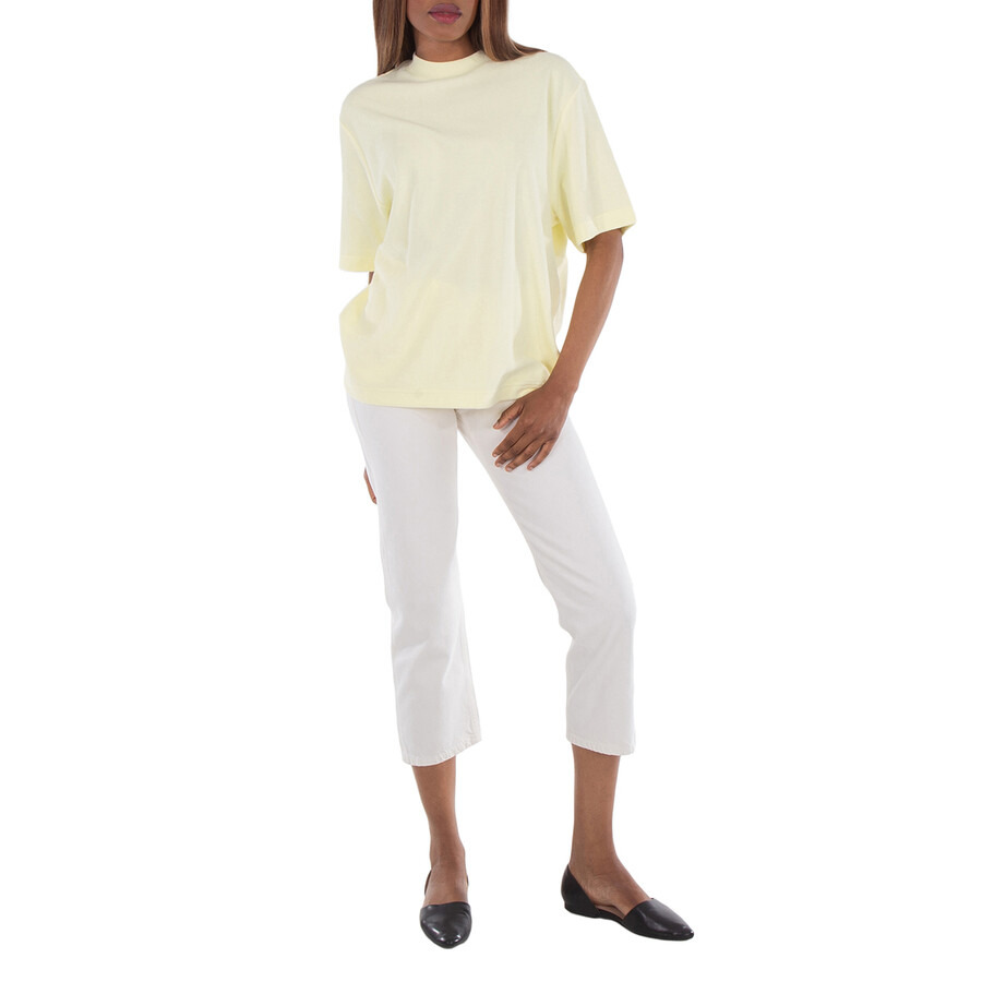 Agolde Ladies White 90S Crop Mid Rise Straight Jeans - 5