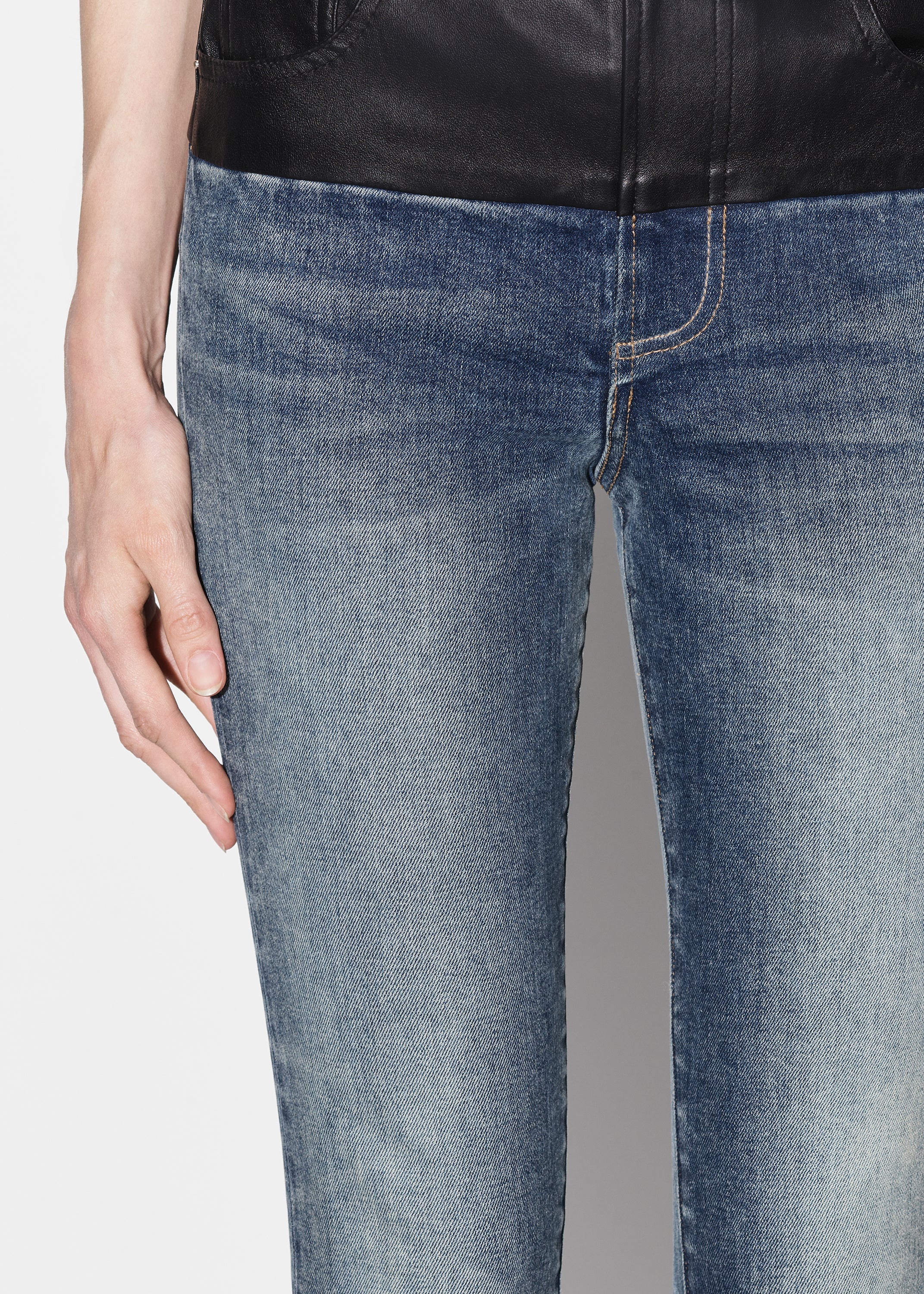 HYBRID SKINNY W/ LEATHER - 6