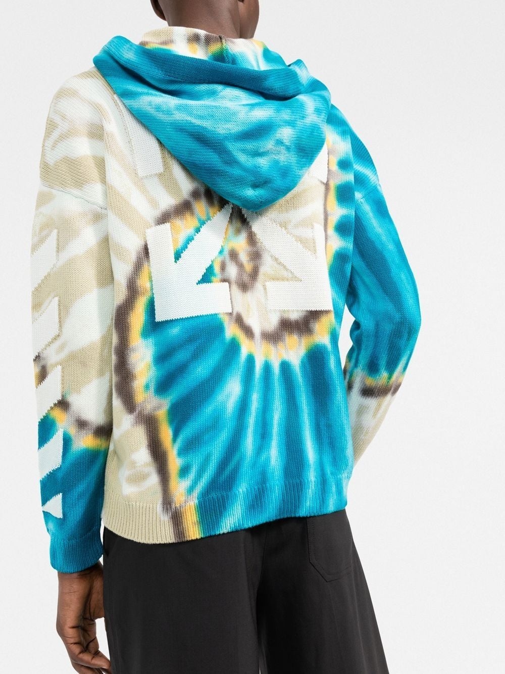 Arrows-motif tie-dye hoodie - 3