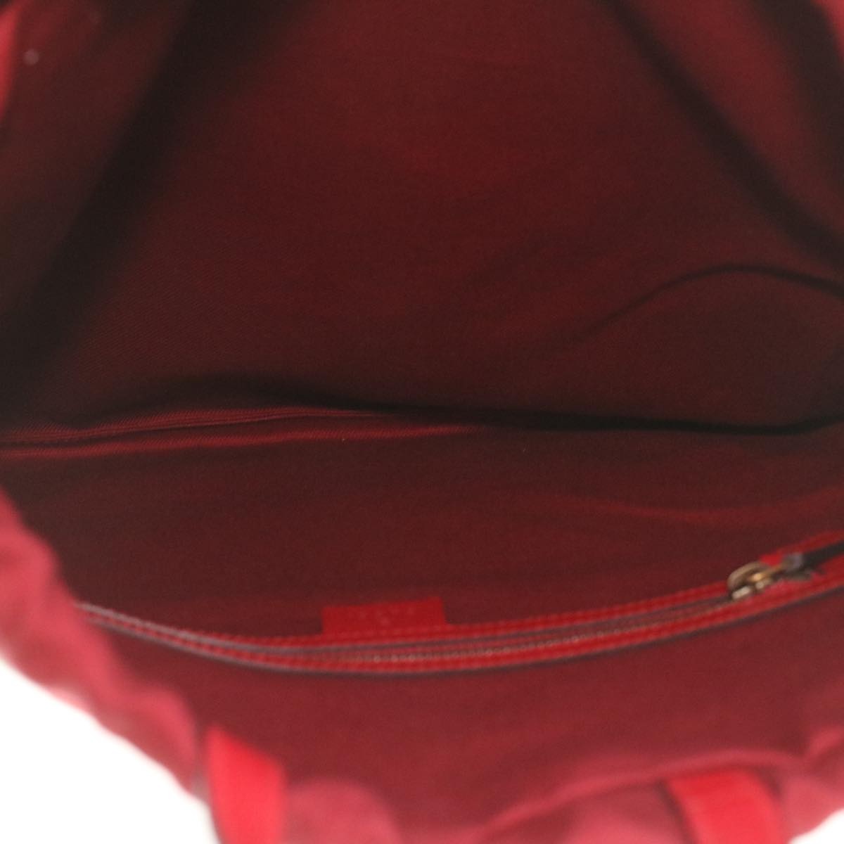 GUCCI Web Sherry Line Backpack Canvas Tricolor Red Blue Green - 10