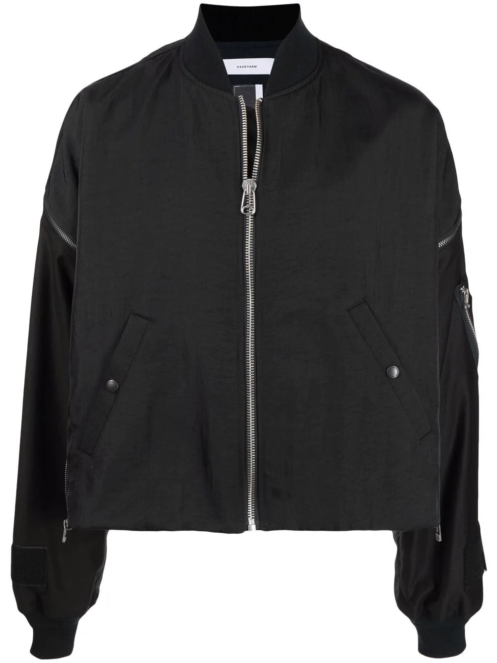 zip-detailing bomber jacket - 1