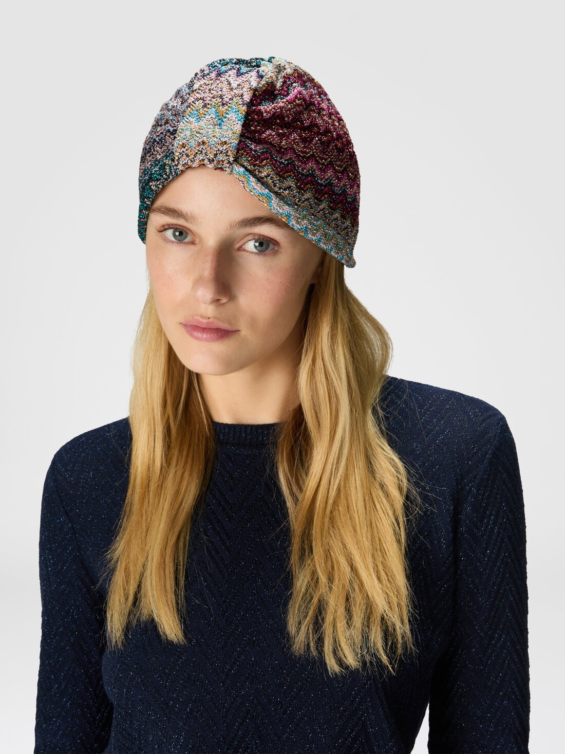 Zigzag viscose blend turban - 3