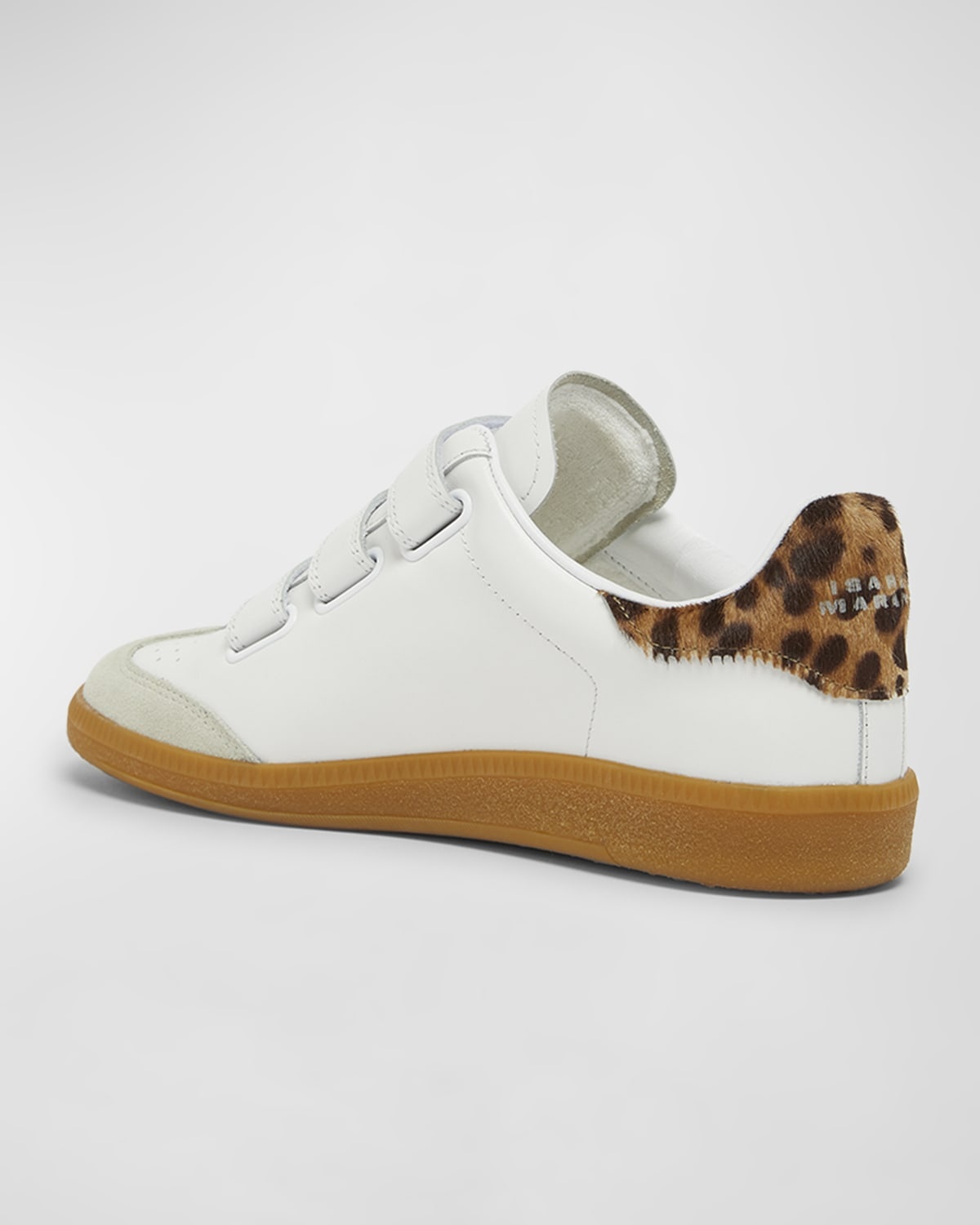 Beth Leopard Mixed Leather Sneakers - 3