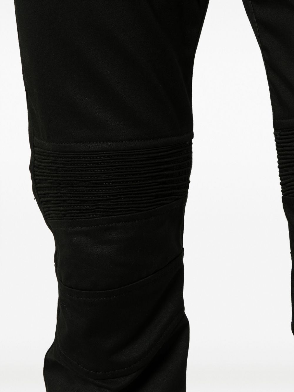 panel-detail cropped skinny trousers - 5