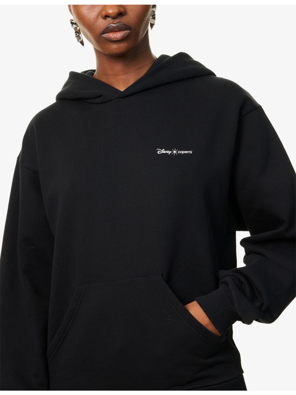 Disney x Coperni Maleficent Relaxed Cotton-Jersey Hoody - 5