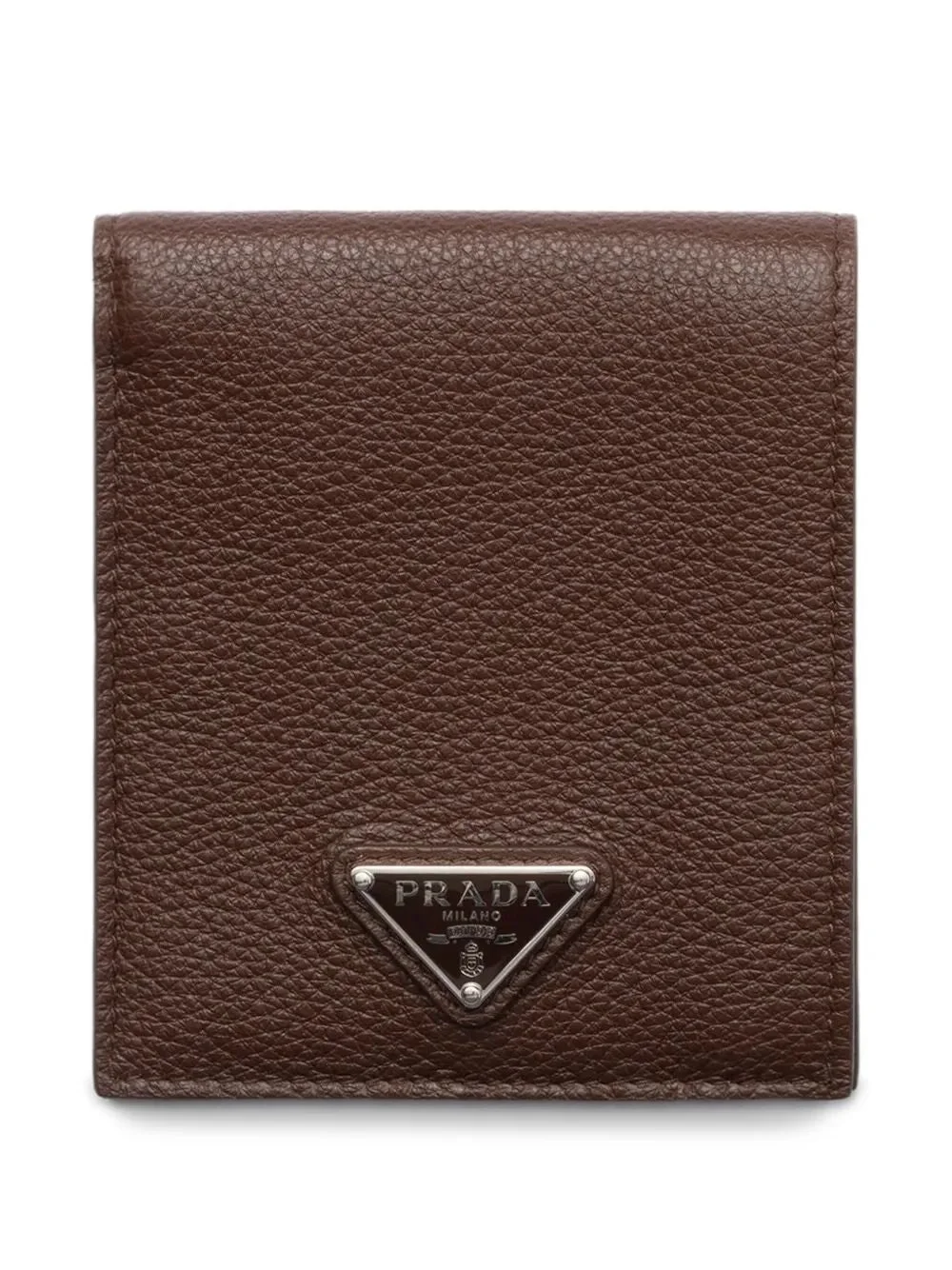 Prada Men Grained Leather Bi-Fold Wallet - 1