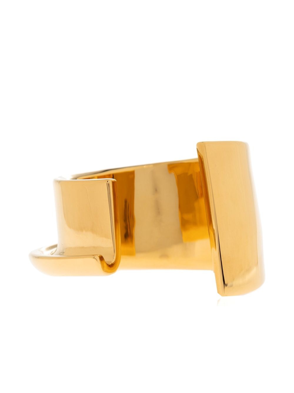 curved gold bracelet - 4