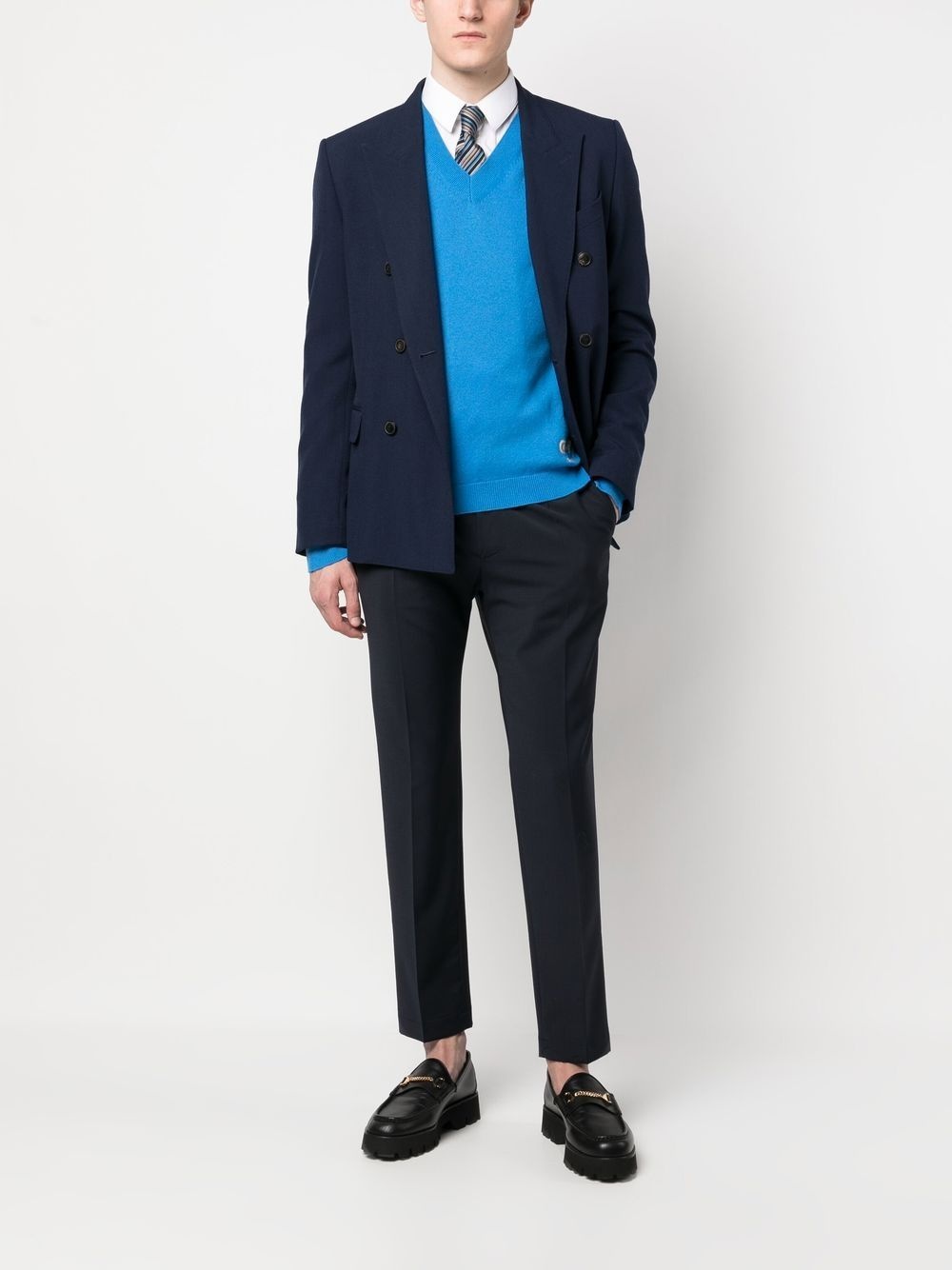 V-neck Horsebit-detail sweater - 2