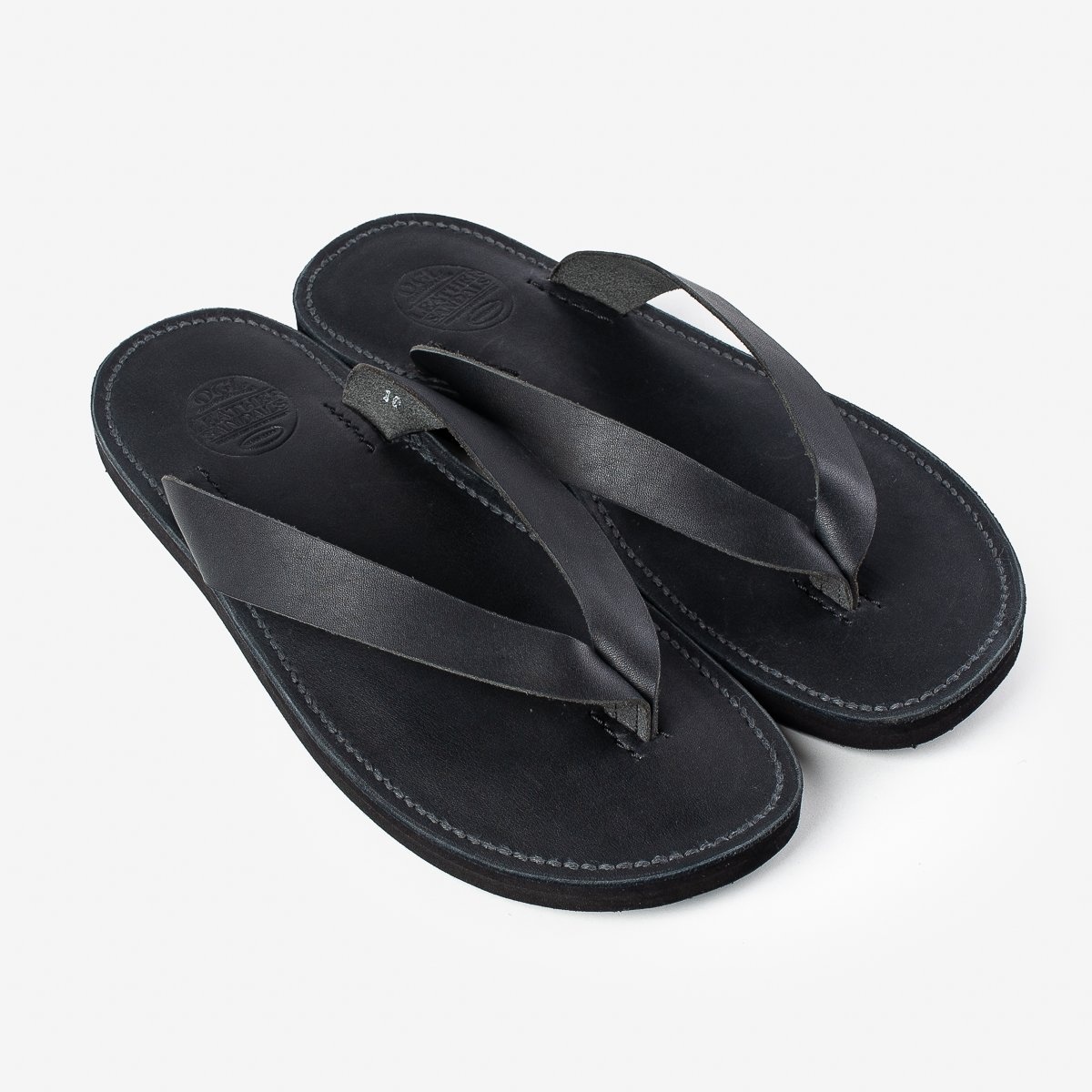OGL-DRSOLE-THONG-BLK OGL X Dr. Sole Leather Thong Sandals - Black - 4