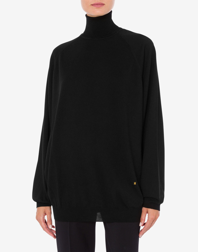 WOOL SWEATER WITH CUT-OUT GOLDEN M 1