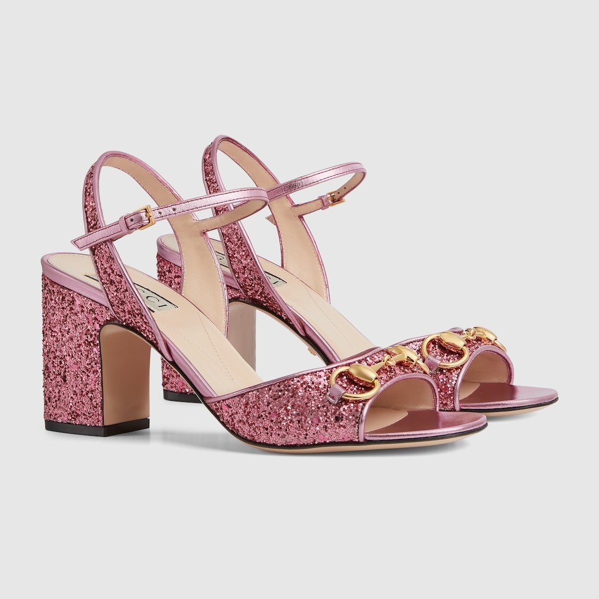 Gucci Horsebit Crystal Leather Sandals - 2