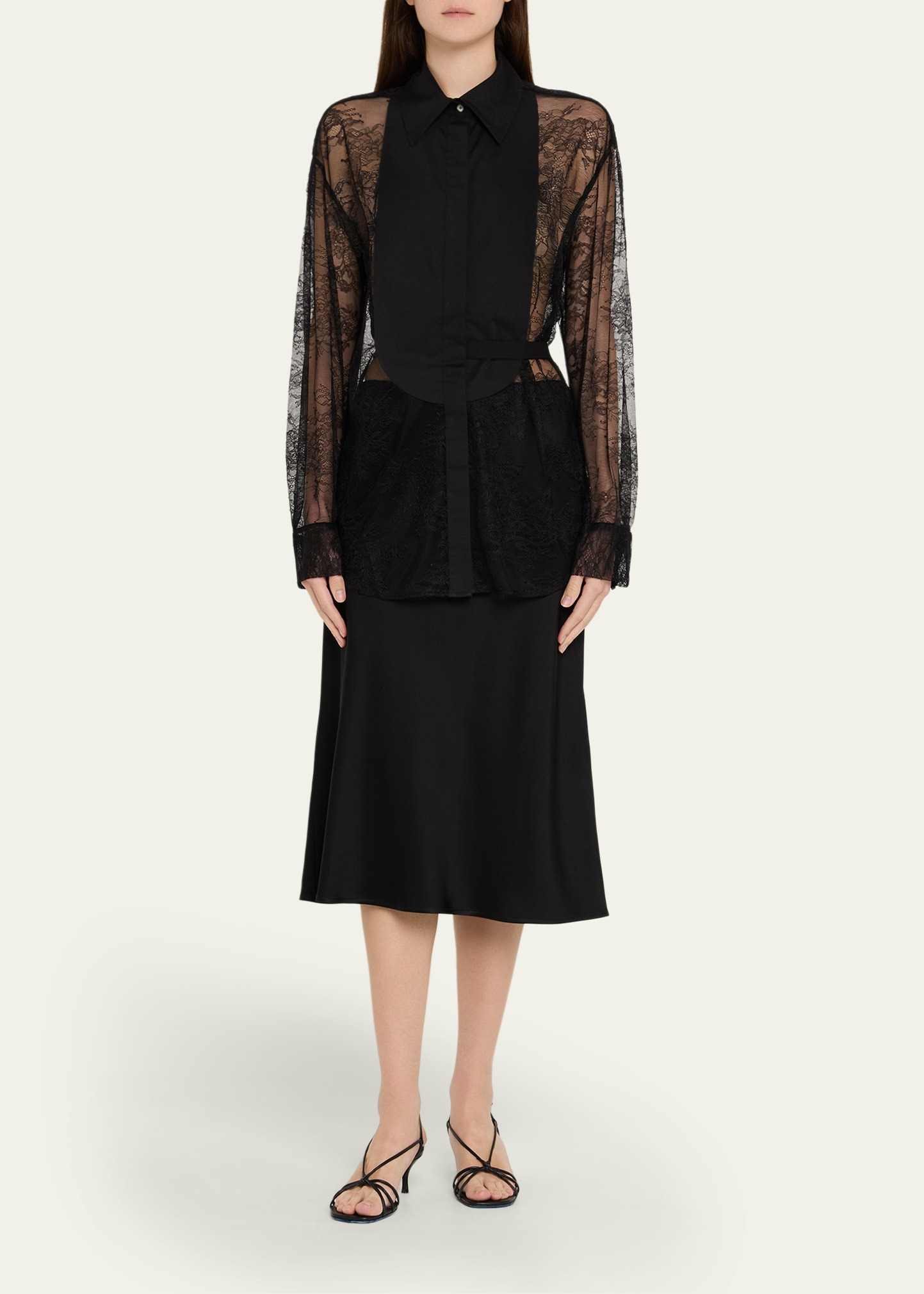 Lace Tuxedo Shirt - 2