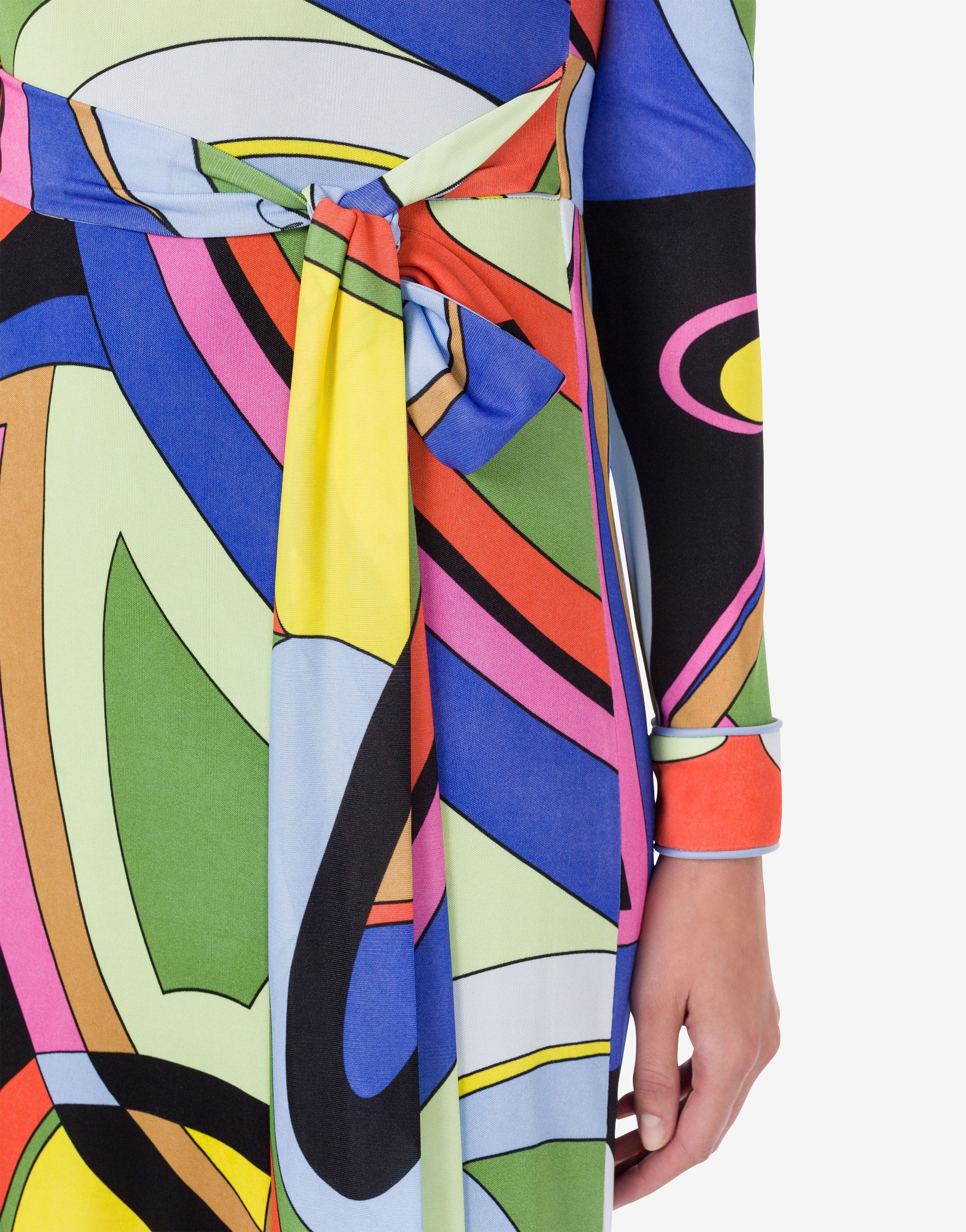 MULTICOLOUR PRINT JERSEY DRESS - 4