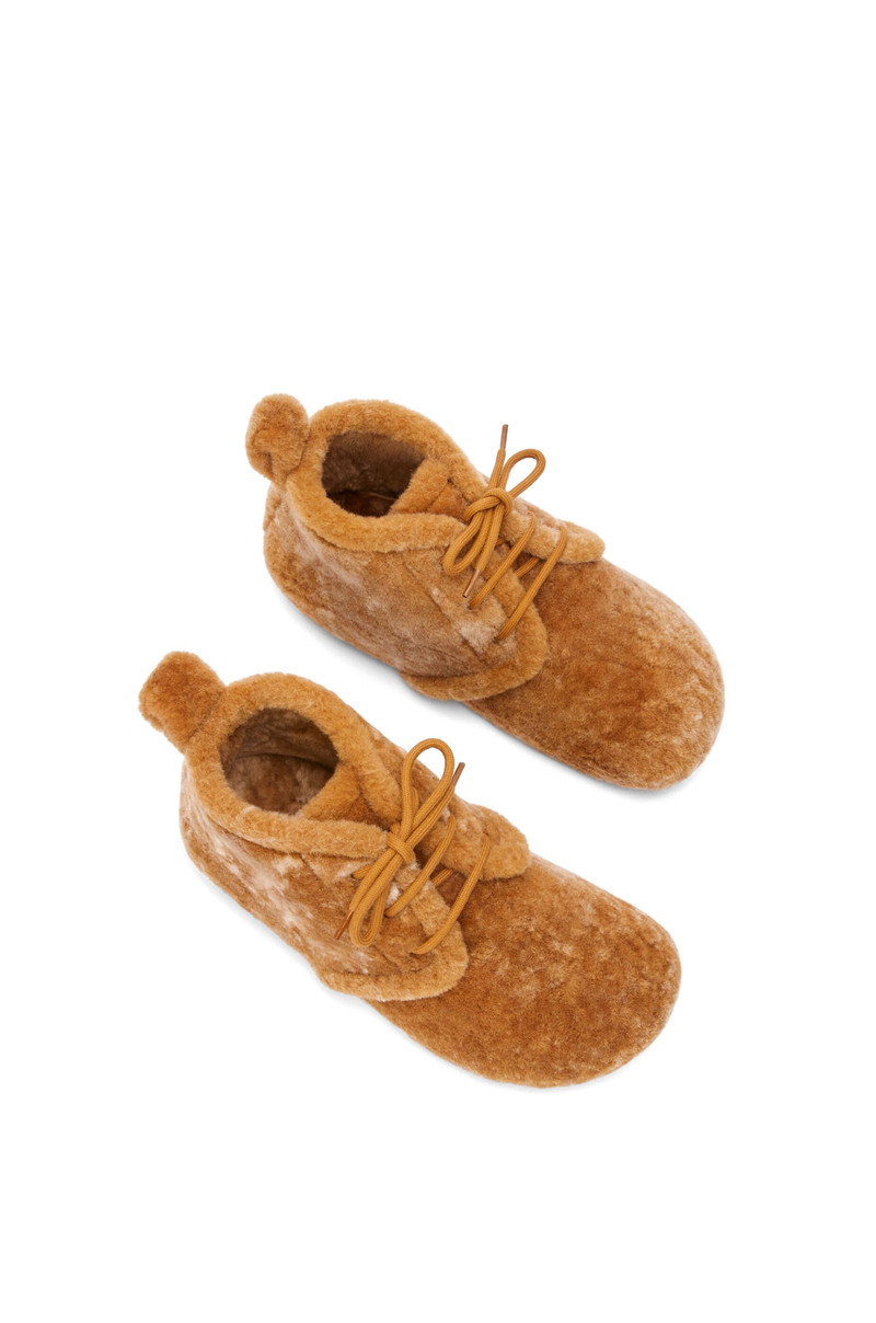 Lago lace-up bootie in shearling 3