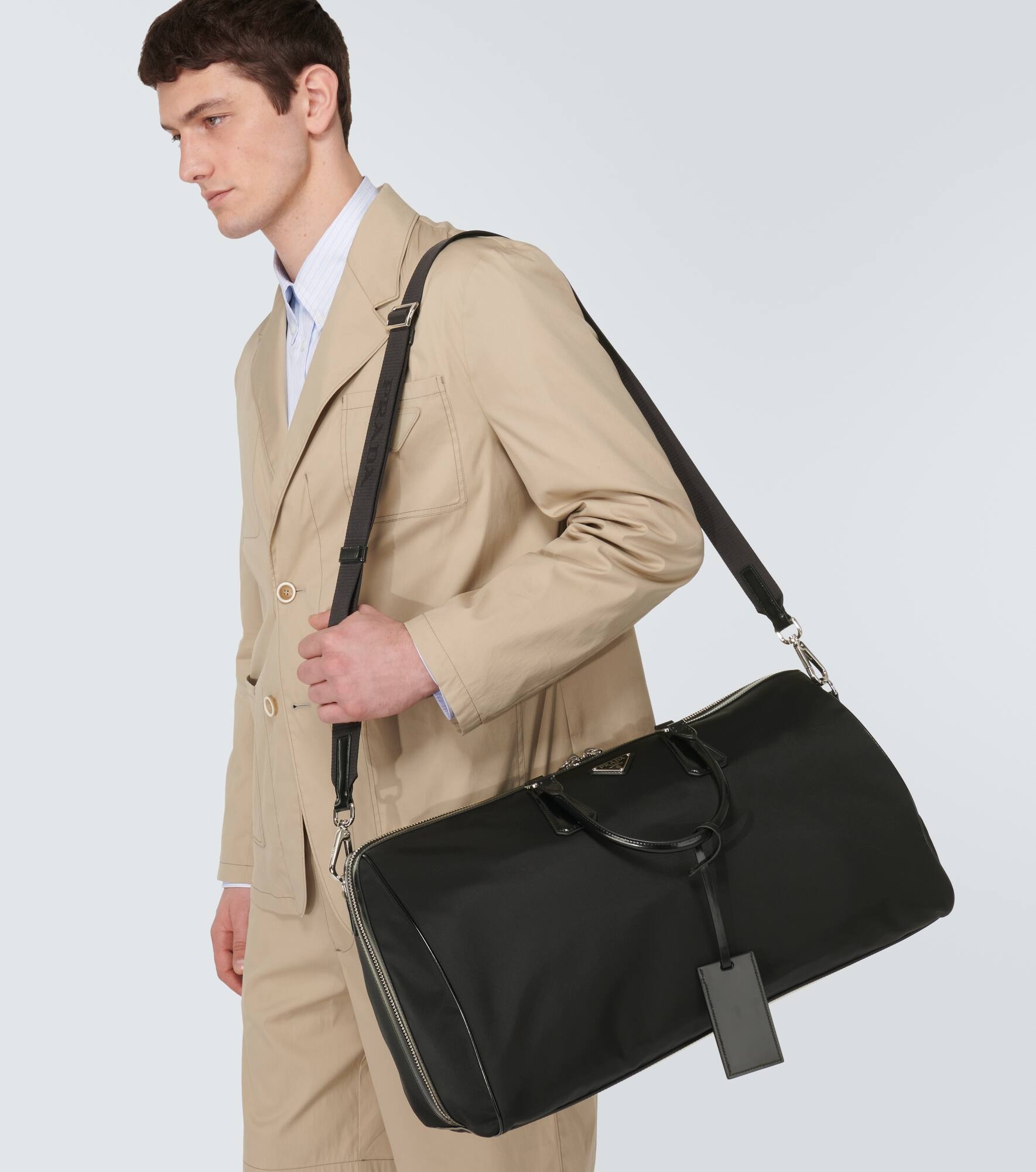 Leather-trimmed duffel bag - 2