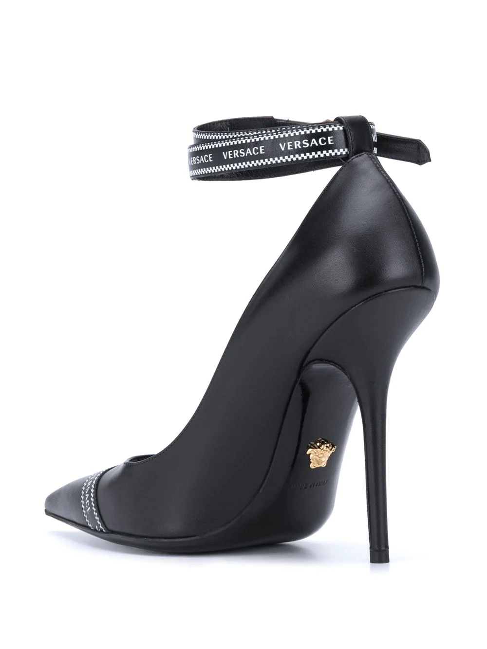 logo-band pointed pumps - 3