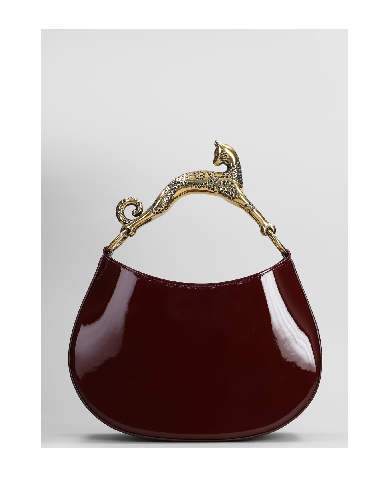 Hobo Shoulder Bag In Bordeaux Leather - 3