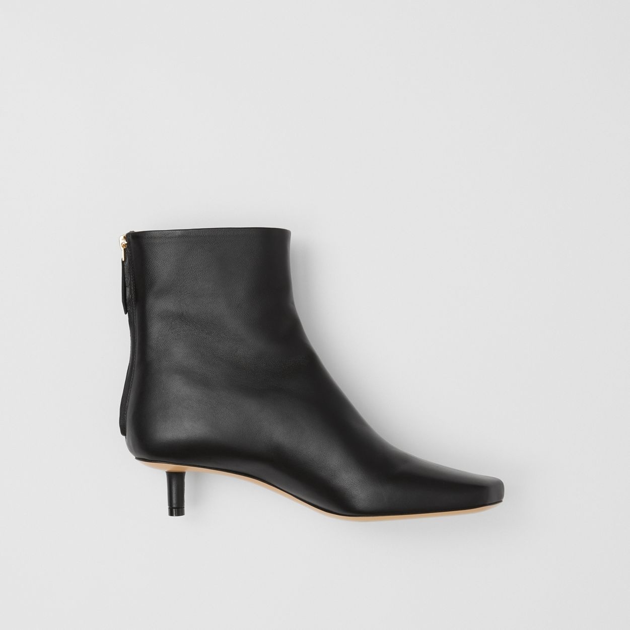 Lambskin Sculptural Kitten-heel Ankle Boots - 2