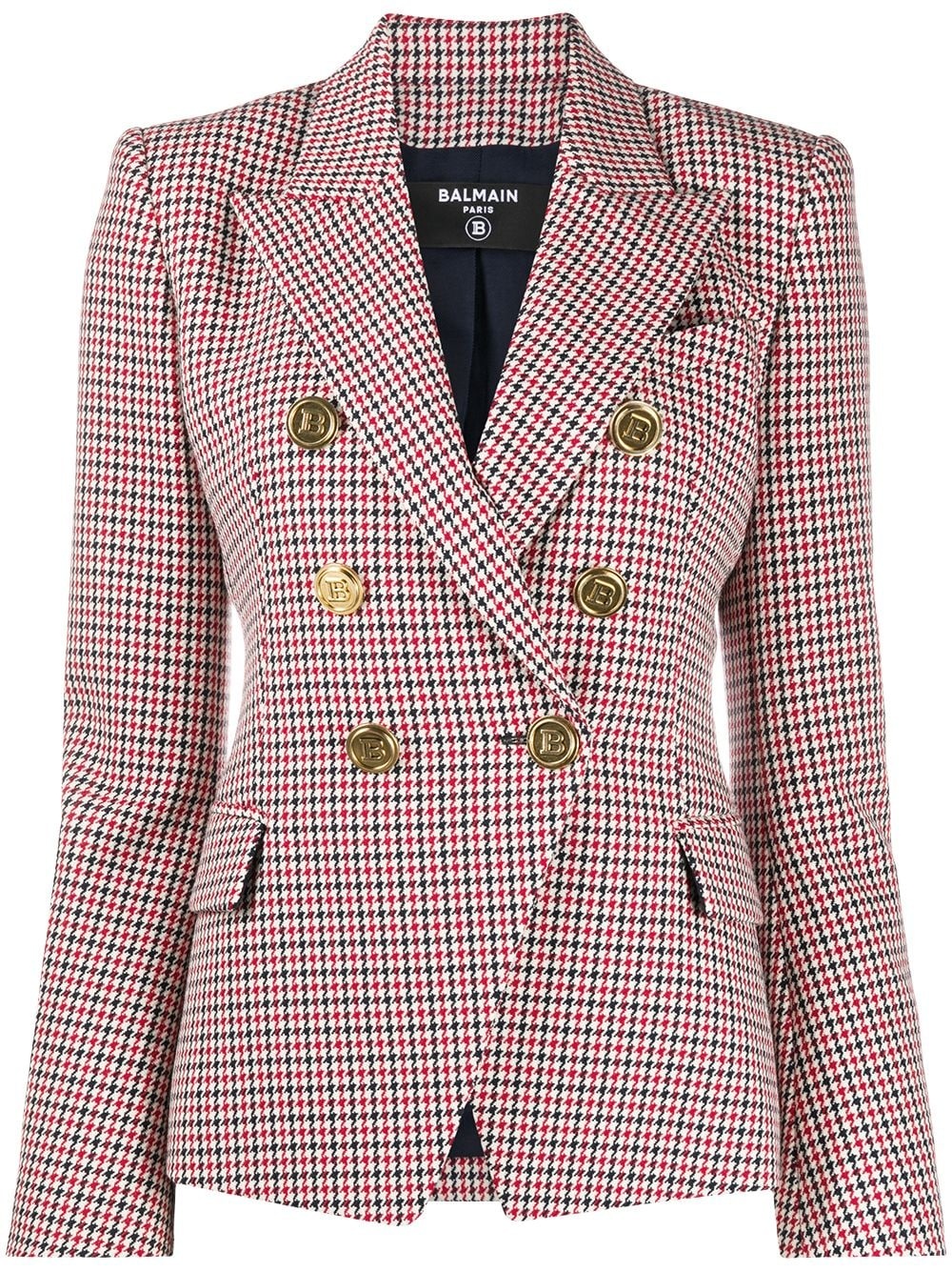 houndstooth double-breasted blazer - 1