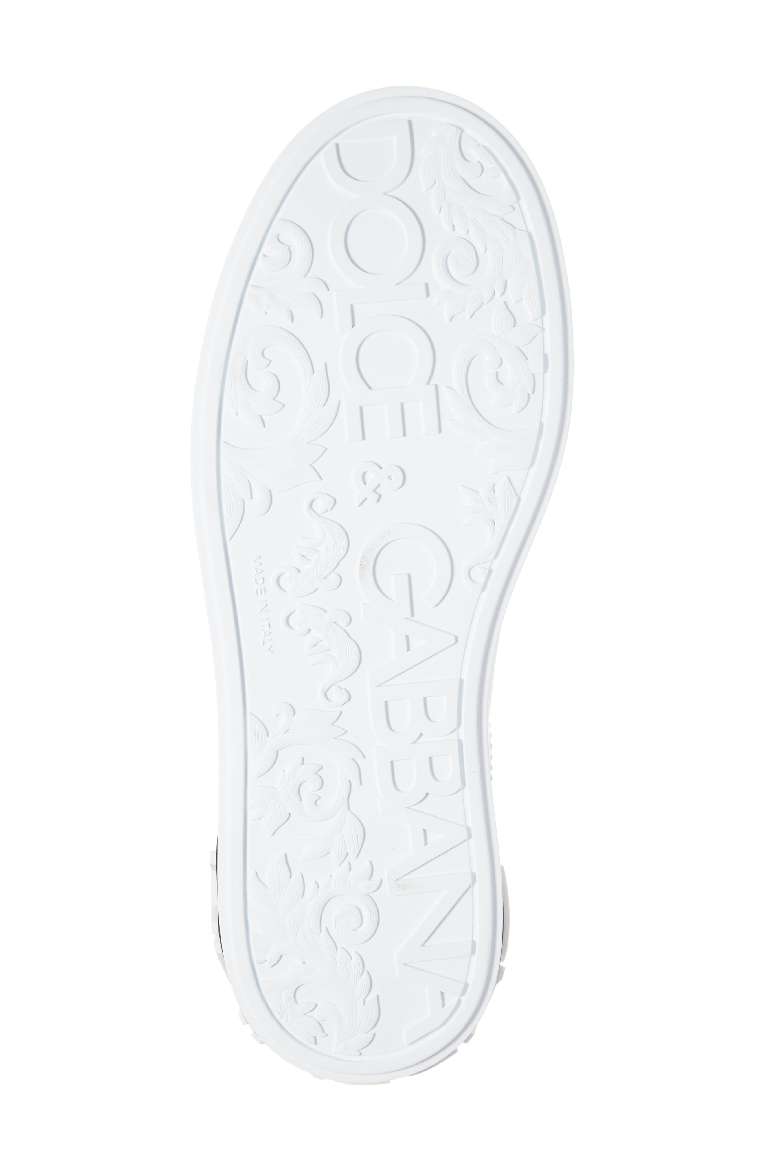 Dolce&Gabbana Portofino Sneaker in White/Silver at Nordstrom - 6