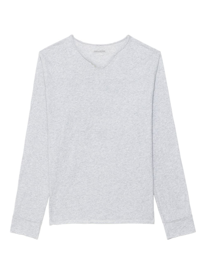 Monsatir Henley button-detail T-shirt 1