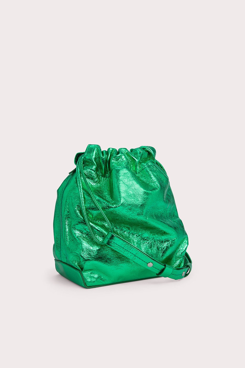 Mons Clover Green Metallic Leather 3