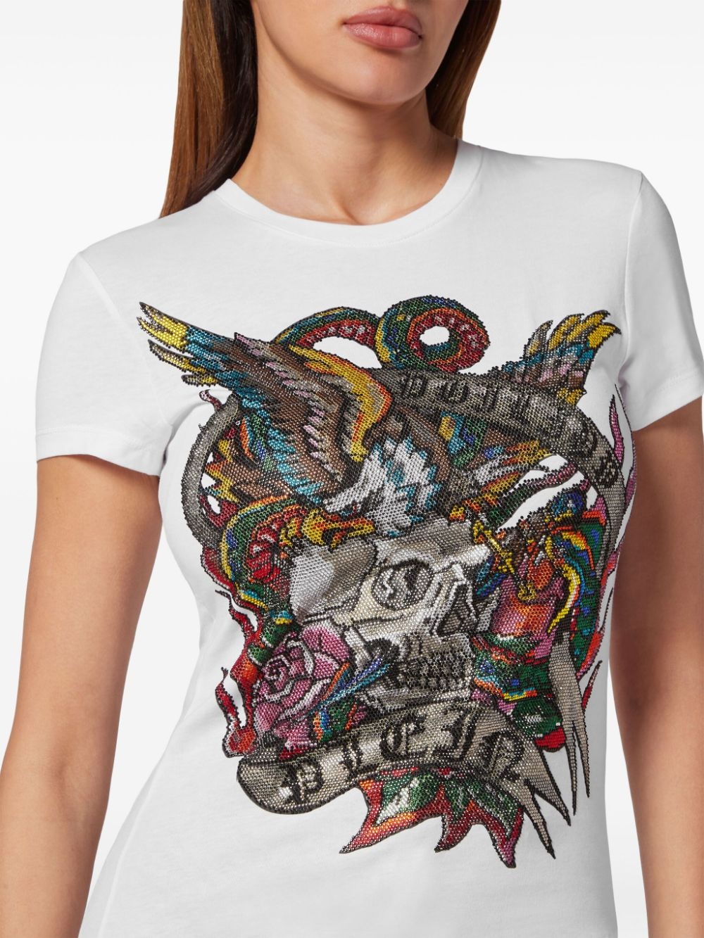 tattoo-embellished T-shirt - 5