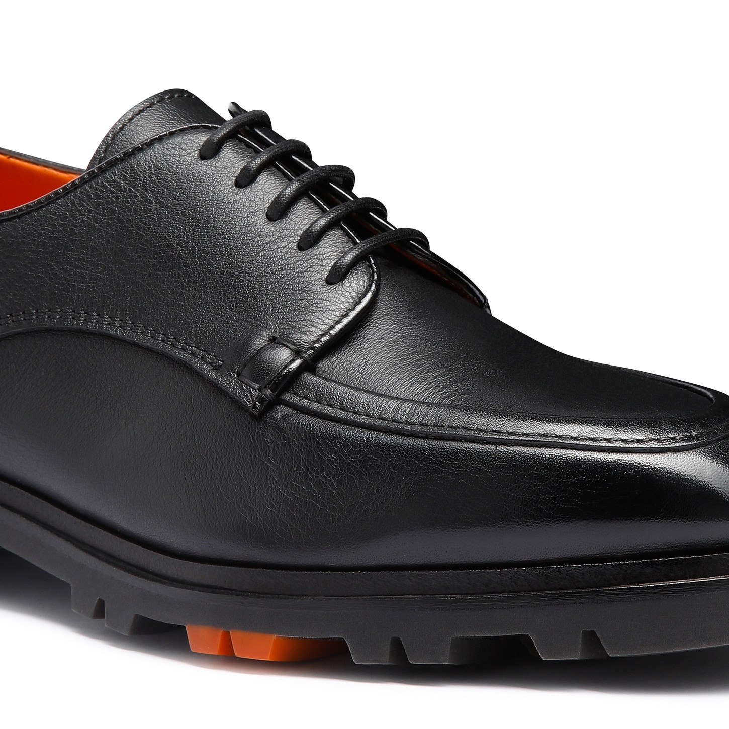 Men's black leather Derby shoe - 6