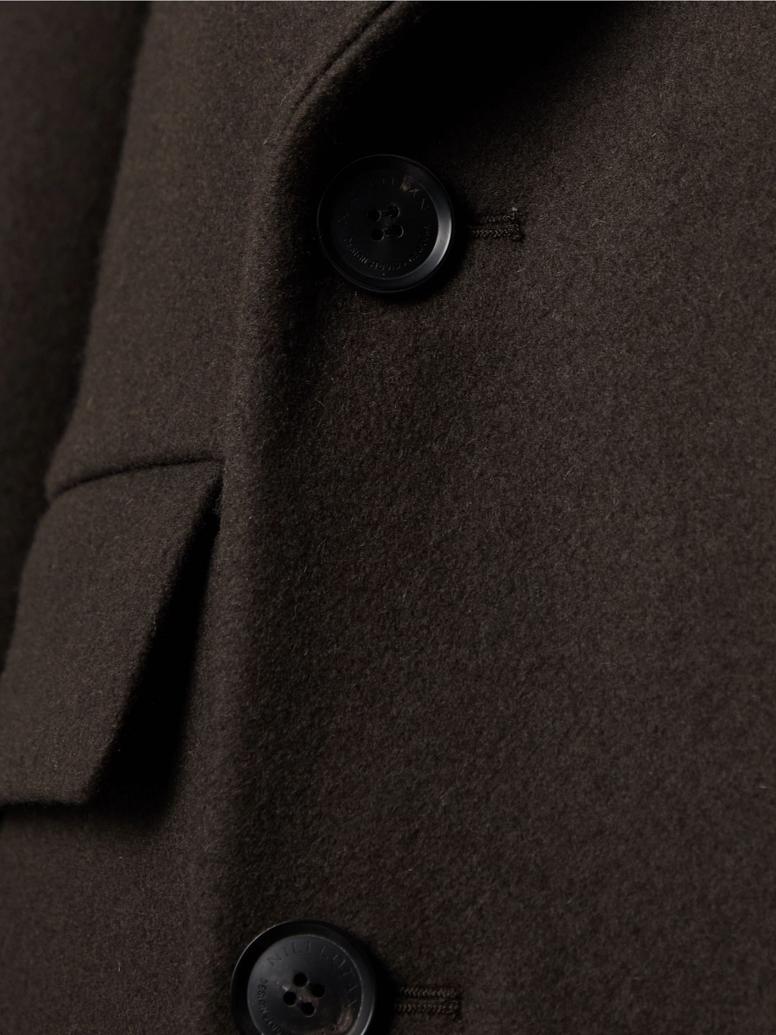 Edmont double-breasted wool-blend coat Brown - 5