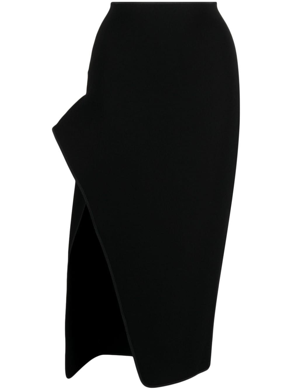 asymmetric midi skirt - 1