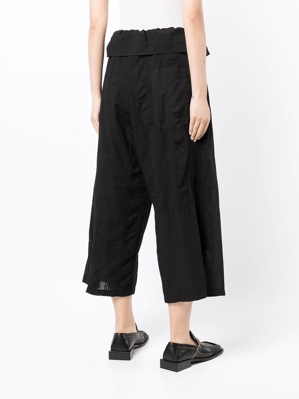 cropped paperbag-waist culottes - 4