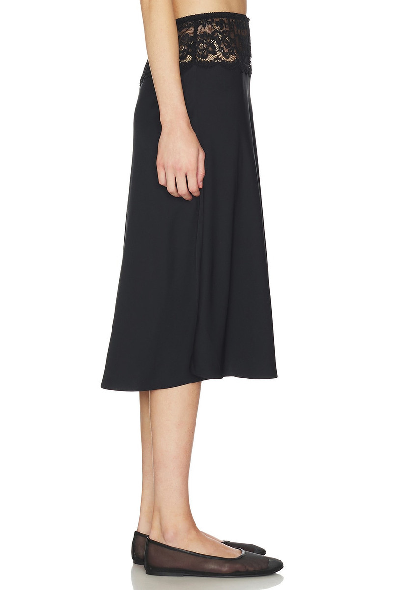 Frankies Bikinis Harper Satin Midi Skirt outlook