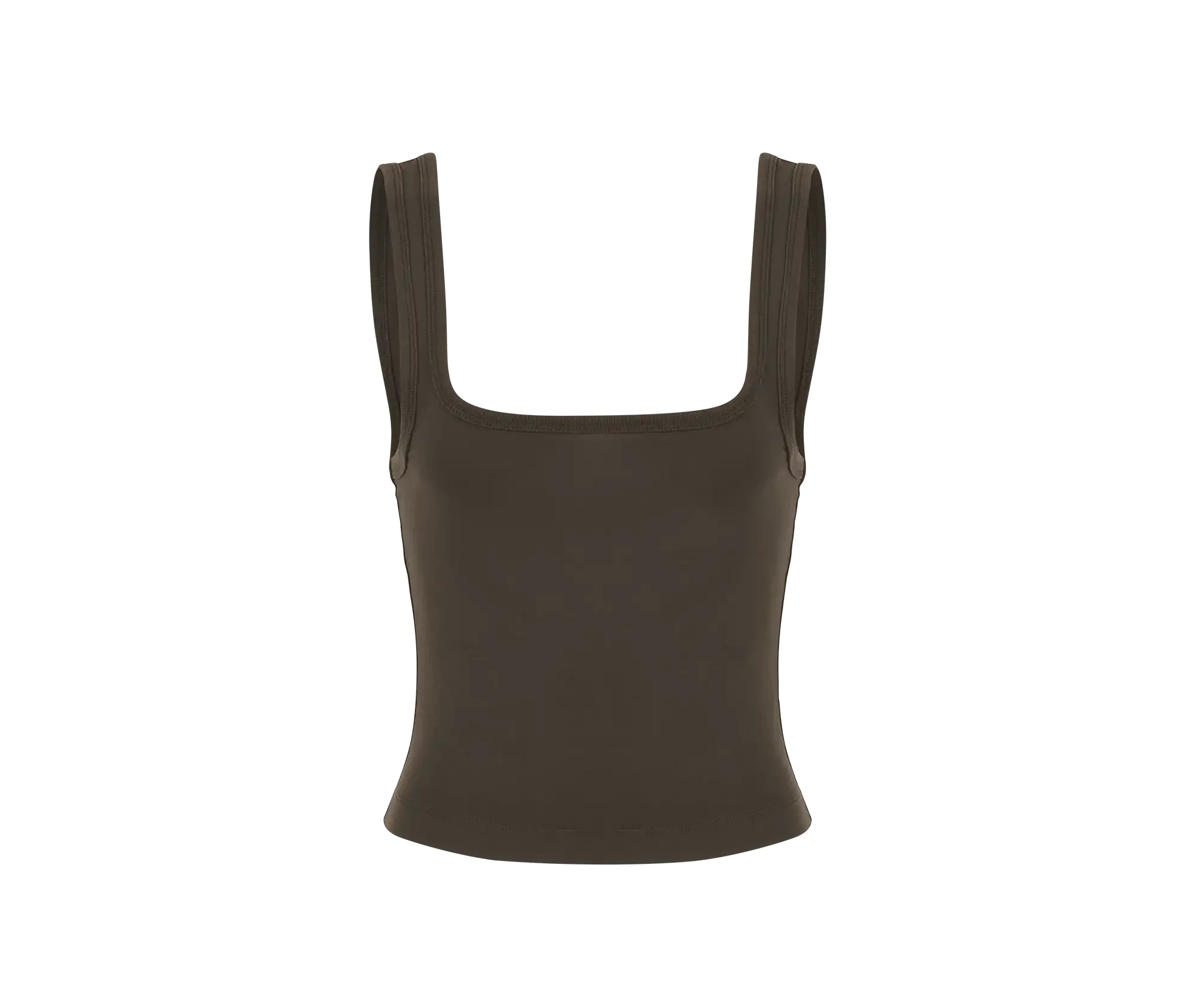 SQUARE NECK TANK BRUNETTE - 1
