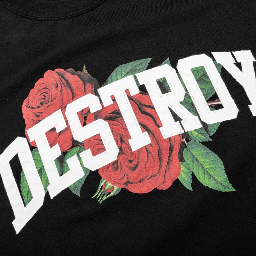 UNDERCOVER DESTROY ROSE T-SHIRT - BLACK | feature | REVERSIBLE
