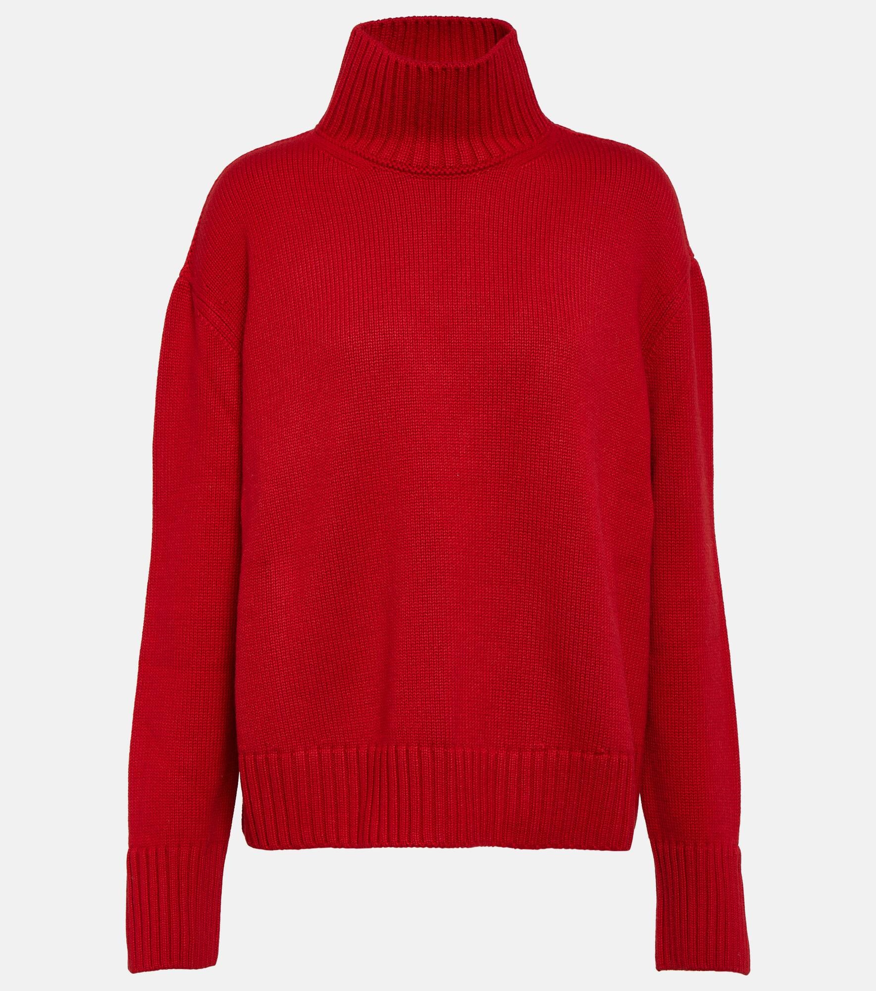 Oversized cashmere turtleneck sweater - 1