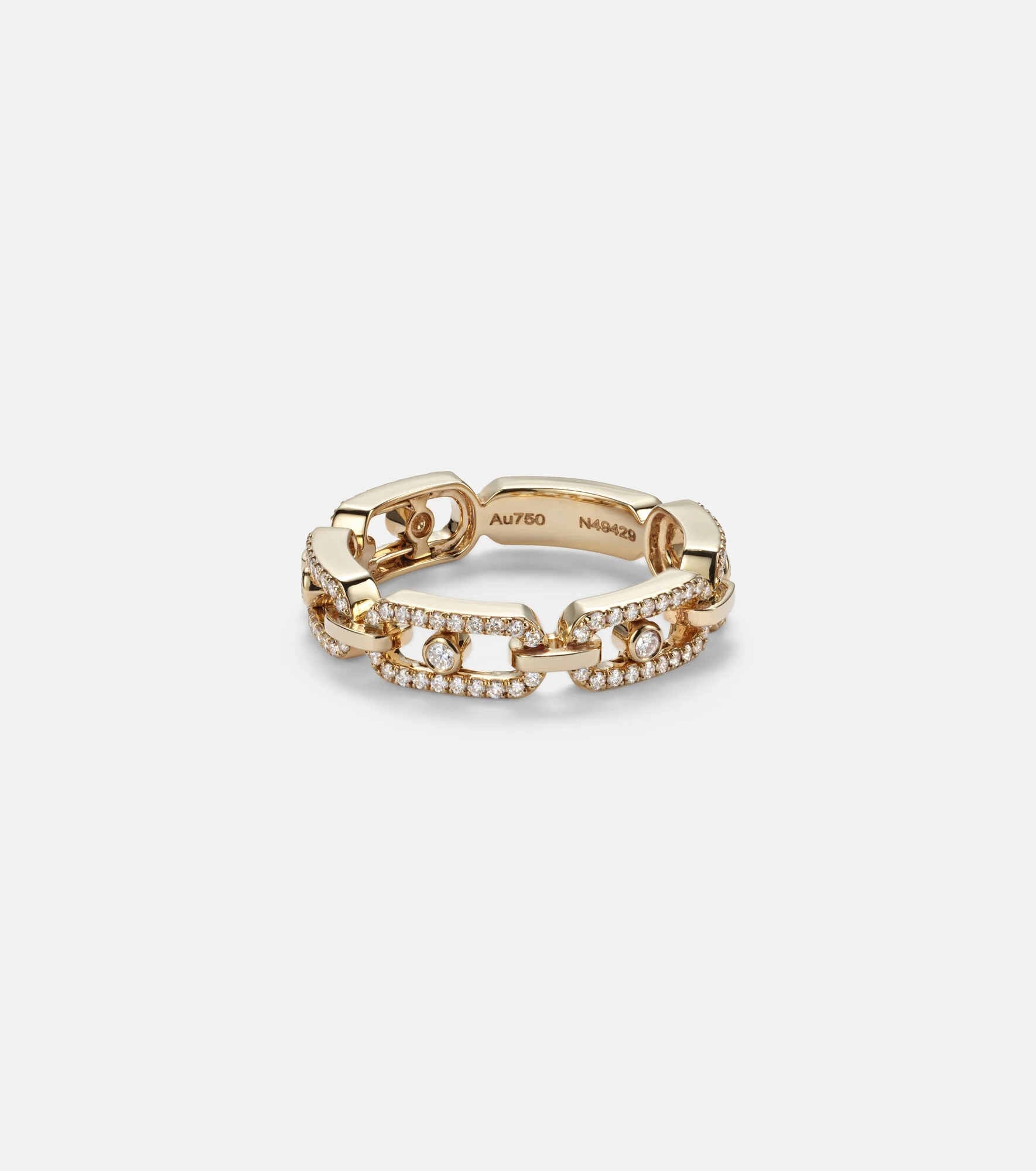 Move Link 18kt gold ring with diamonds - 1