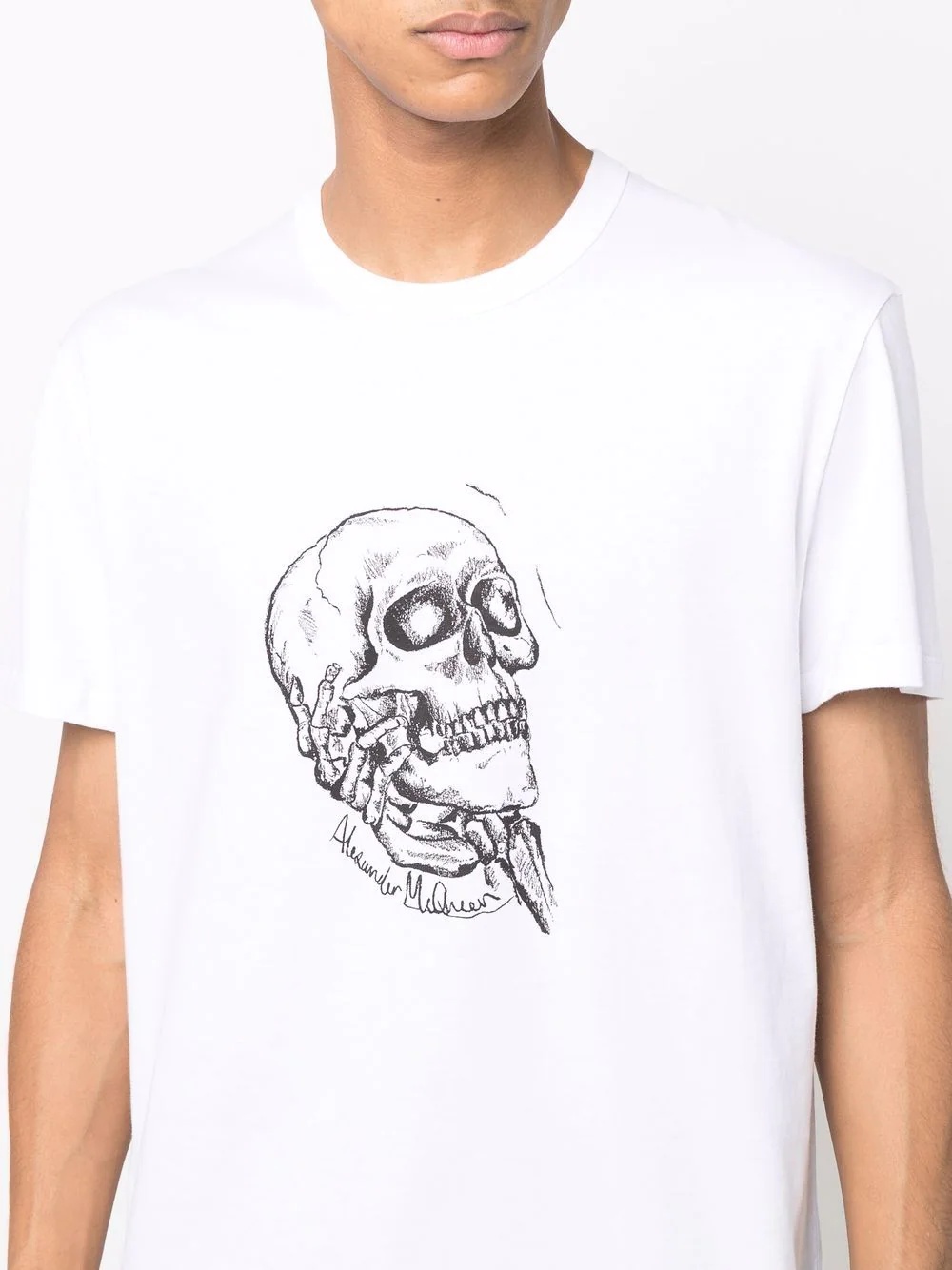 skull-print cotton T-shirt - 5