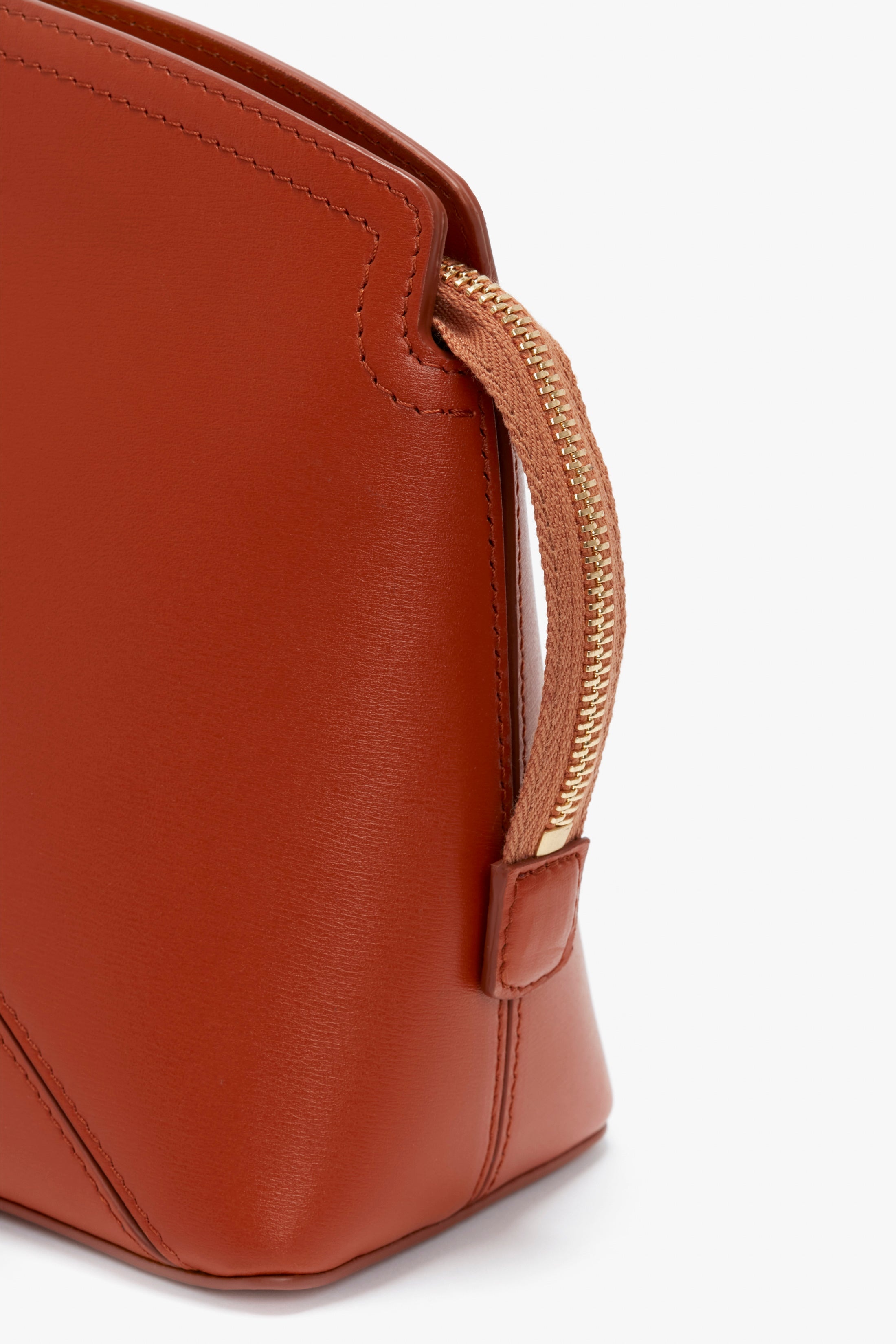 Victoria Clutch Bag In Tan Leather - 5