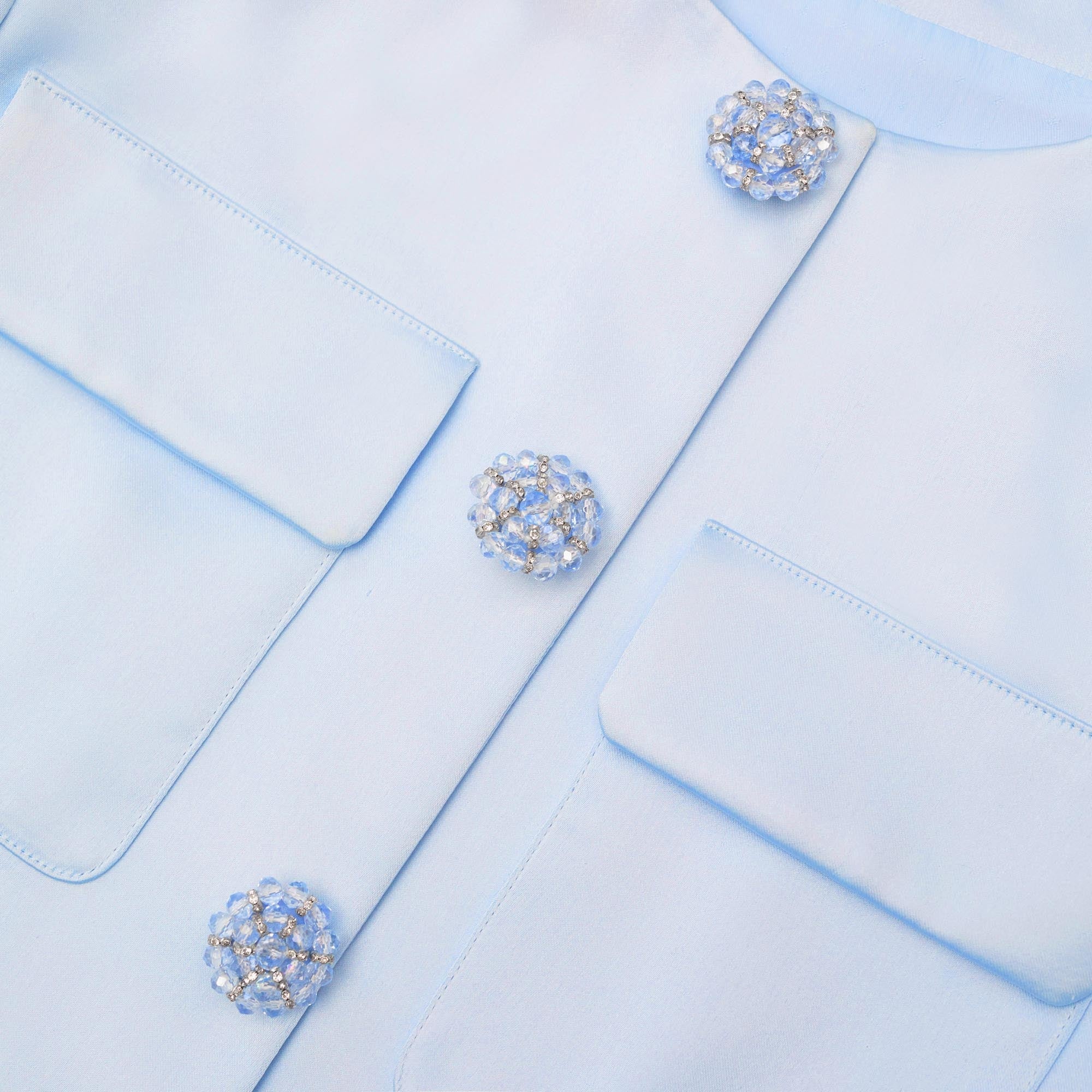 Blue Satin Jacket - 5