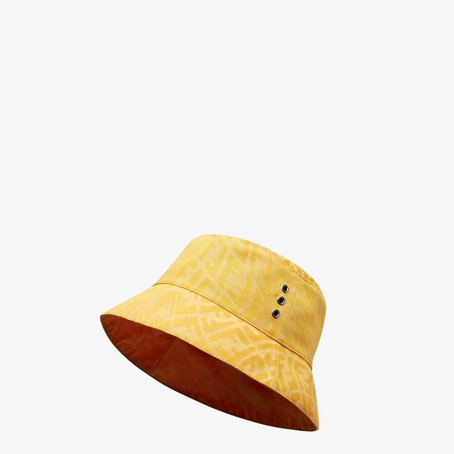 Yellow canvas bucket hat - 1