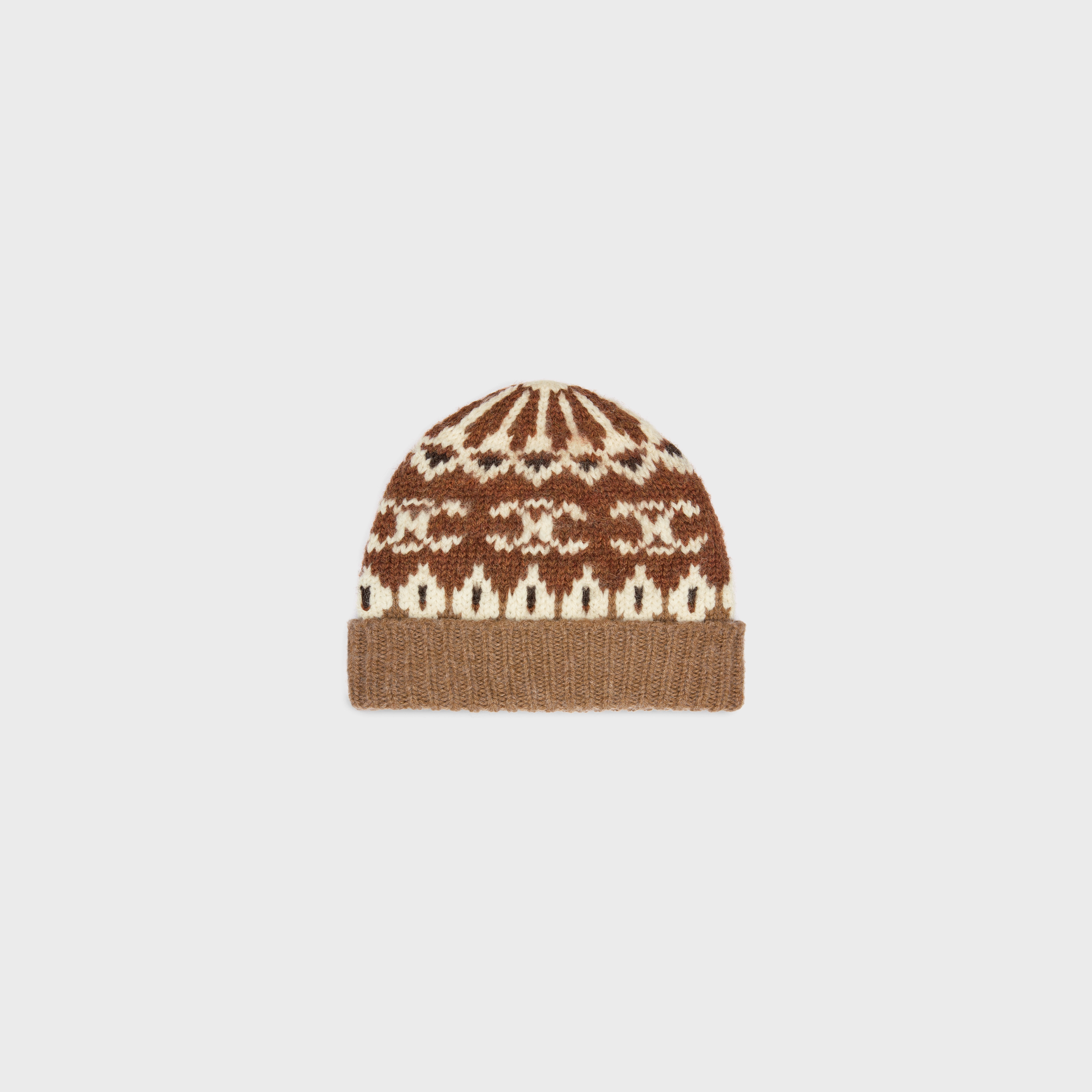 beanie in triomphe fair isle wool - 1