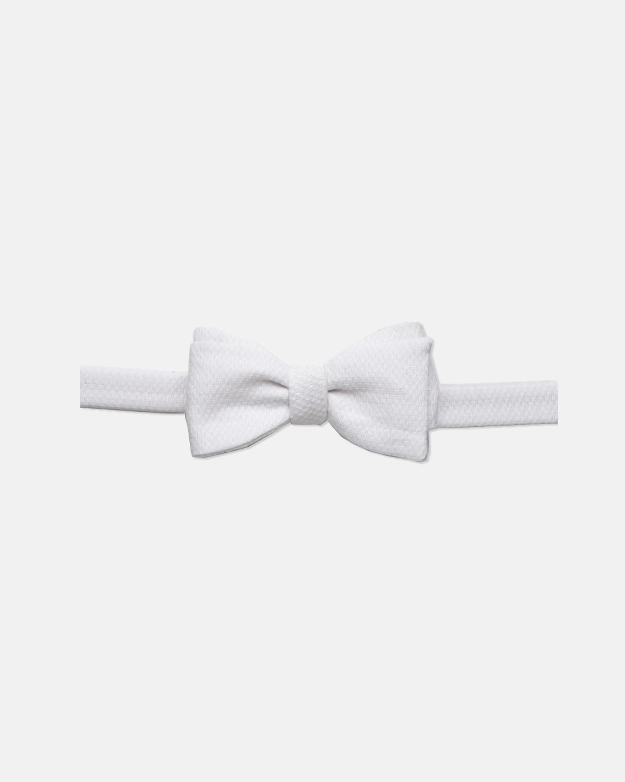 MADE-IN-UK COTTON PIQUE PRE-TIED FORMAL BOW TIE - 1