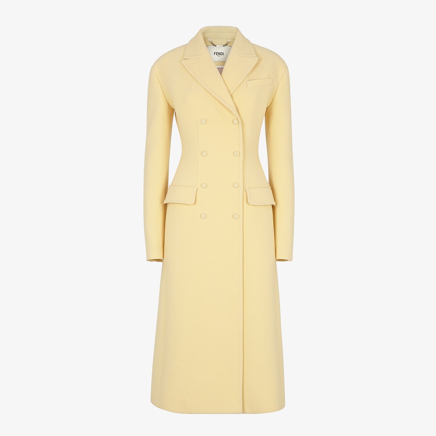 Yellow wool coat - 1