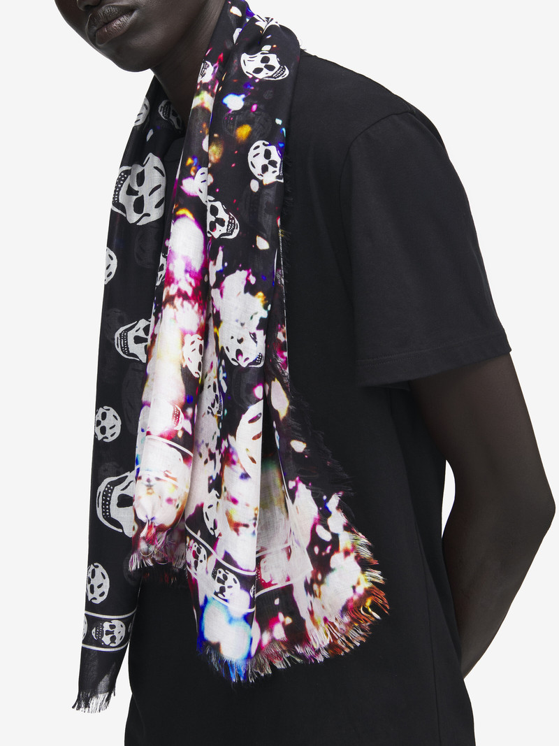 Alexander McQueen Confetti Skull Scarf outlook